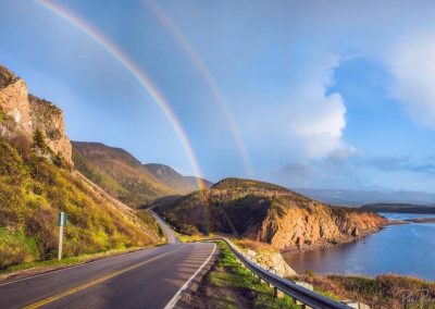 Rain bows over the Cabot Trail